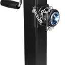 8000 lb Trailer Jack, 28" Drop Leg | Bolt-on or weld-on mount. Black powder coat finish. Fits RV, boat, & utility trailers. Heavy-duty steel for durability.