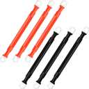 6 Pcs 2 AWG Battery Cable, 15cm Pure Copper Battery Inverter Wire with 3/8" Lugs Terminals, Auto Battery Cable Set for Car Marine Solar