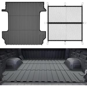 Truck Bed Mat for 2019-2026 Chevy Silverado 1500 & GMC Sierra 1500(Only Fit 5.8FT Bed),All Weather Protection Rubber Truck Bed Liner Accessories,Not Fit Optional CarbonPro Bed/2019 Classic