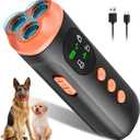 Lamido Ultrasonic Dog Bark Deterrent Devices with HD Display, 3 Emitters Anti Barking Device for Dogs, 35 FT Range, 2500 mAh Rechargeable Dog Training Tool for Indoors Outdoors Use