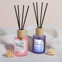 Reed Diffuser - Lavender&Pink Peony 4.06oz (120ml) 2 Packs Essential Oil Reed Diffuser Set with 16 Sticks, Long Lasting Fragrance for Home, Bathroom, Bedroom, Room, Decor