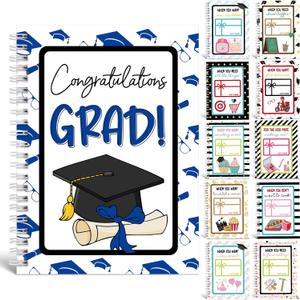 Motiskyy 2026 Graduation Gift Card Book 7 x 5 Inch College Survival Gift Card Book Congrats Grad Survival Album Keeper for Graduation Leaving Home Season Reminders Greeting(Blue)