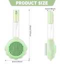 Cat Hair Brush for Shedding, 3-in-1 Pet Spray Hair Removal Comb with Visual Spray & Release Button, Waterproof Dog Grooming Brush for Furry Pet (Green)