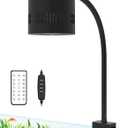 Lominie Aquarium LED Light 10 Gallon Fish Tank Light Timer Clip on Aquarium Lamp Full Spectrum 85W 6500k for Freshwater Refugium Cube Tank with Gooseneck