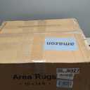 10x14 Area Rugs for Living Room, Non Slip Machine Washable Vintage Rugs, Low Pile Lightweight Large Rug for Bedroom, Dining Room, Home Office Grey