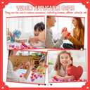 300 Pieces Valentine Day Heart Stress Balls 1.5 Inch Mini Stress Relief Balls Small Heart Shape Ball Kids Adults Wedding School Carnival Gift (Expression)