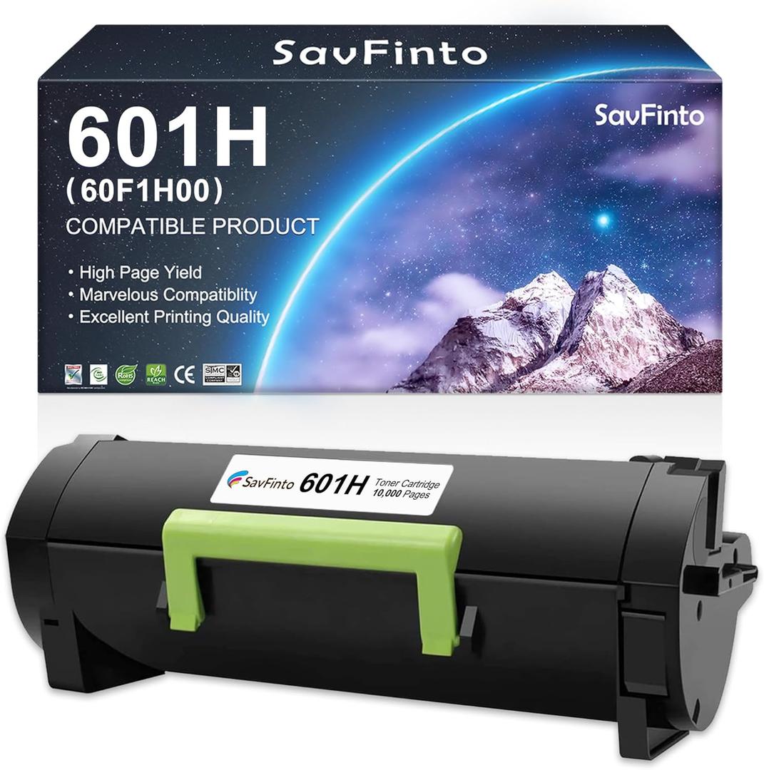 60F1H00 601H Compatible Toner Cartridge Replacement for Lexmark MX310dn MX310 MX510de MX510 MX511de MX410de MX410 MX511dhe MX511dte MX610de MX611de Printer (Black, 1-Pack)