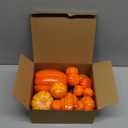 Ywlake 16 Pcs Pumpkin Fall Decorations, Decorative Large Small Outdoor Orange Foam Plastic Fake Faux Artificial Pumpkins for Halloween Autumn Harvest Festival Home Table Decor