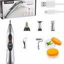 Acupuncture Pen, 9 Intensity Levels 5-in-1 Electronic Acupuncture Pen Pain Relief Therapy Rechargeable Powerful Meridian Energy Massage Pen Relief Pain Tools
