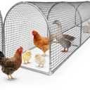 Chicken Run Tunnel Metal Chicken Pen Outdoor Poultry Cage | Galvanized metal chicken enclosure, portable chicken run extension, outdoor rabbit enclosure for poultry small animals