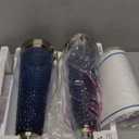 Coastal Glass Table Lamps for Living Room, 26" Table Lamps with USB A+C Ports & AC Outlet, Touch Control Bedside Nightstand Lamp with Crystal Night Light for End Table Office Desk Blue(Bulbs Included)