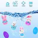 24 Pcs PreFilled Easter Eggs with Mini Resin Rabbit Animals Keychain Decoration Stuffed Toy Great for Kids Boys Girls Toddler Easter Basket Stuffers Egg Fillers