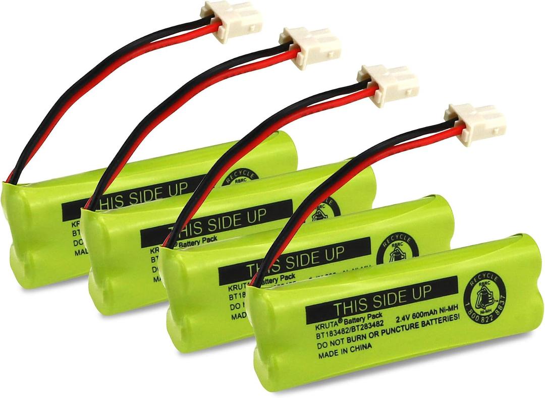 BT183482 BT283482 Cordless Phone Battery for Vtech DS6401 DS6421 DS6422 DS6472 LS6405 LS6425 LS6426 LS6475 LS6476 89-1348-01-00 Cordless Phone Handset (Pack 4)
