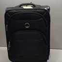 DELSEY PARIS Sky Max 2.0 Softside Expandable Luggage with Spinner Wheels, Black, Checked-Medium, 24 Inch