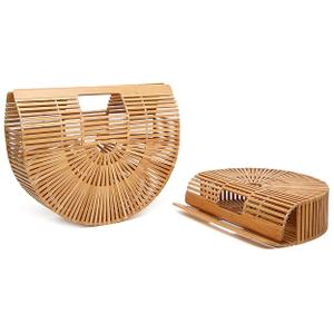 Women's Handmade Bamboo Handbag Summer Beach Sea Tote Bag