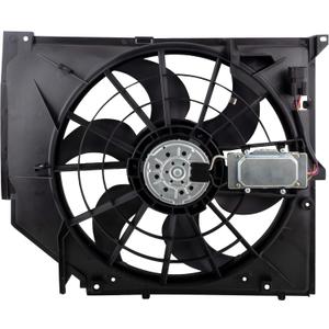 BOXI 621-199 Radiator Cooling Fan Assembly Fit for BMW E46 3-Series 1999-2005 320i 323Ci 323i 325Ci 325i 325xi 328Ci 328i 330Ci 330i 330xi 17117561757