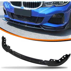 Front Bumper Lip Splitter Custom Fit for 2019-2022 BMW G20 G28 M Sport 3 Series Sedan 330i 330e M340i Front Chin Spoiler Lower Lip,Glossy Black