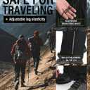 iCreek Men's Packable Rain Pants Waterproof Lightweight Over Pants Windproof Outdoor Pants for Fishing Golf Hiking (Black, XXXL)