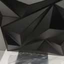 Art3dwallpanels PVC 3D Wall Panel Diamond for Interior Wall Dcor in Black, 19.7" x 19.7" Wall Decor PVC Panel, 3D Textured Wall Panels, Pack of 12 Tiles