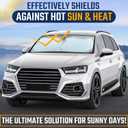 EcoNour Windshield Sunshade for Cars | Full-Coverage Heat & UV Protection | High-Performance Light Blocking Sun Shade | Foldable Design Keeps Interior Cool | Compact Storage- Medium