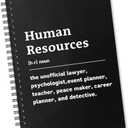 Human Resources Definition 160 Blank Pages Spiral Notebook, Funny Notebook Gift for Human Resources HR Manager, HR Appreciation Gift, Recruiter Gift, HR Coworker Gift