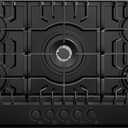 Empava 36 Inch Built-in Gas Cooktop with 5 Sealed SABAF Burners, Black Tempered Glass Surface, LPG/NG Convertible, Flame Failure Protection, Dishwasher Safe Grates, 35.43 inches x 20.67 inches