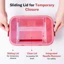 Alcedo Sharps Container for Home and Professional Use 1 Gallon (2-Pack), Biohazard Needle and Syringe Disposal, Medical Grade
