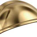 Amerock BP53010CZ Champagne Bronze Cabinet Cup Pull | 3 inch (76mm) Center-to-Center Cabinet Hardware | Cup Pulls | Furniture Hardware | Drawer Pull