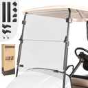 10L0L Golf Cart Windshield, Folding EZGO TXT Windscreen, Thick Golf Cart Windscreen kit, Upgrade Polycarbonate (PC) High Strength Impact Resistance, Fits EZGO TXT 1995-2013 & 2014+