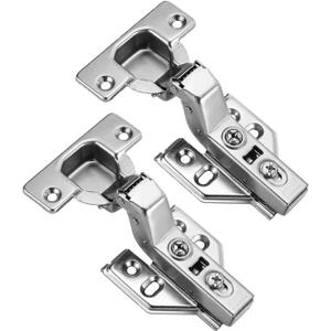 10 Pack 5 Pairs Frameless Kitchen Cabinet Hinges Soft Close Insert European 35mm Cup Door Hinge Heavy Duty 105 Degree Opening Concealed Cabinet Hinge (Inset)