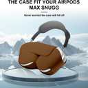 Maxjoy for Apple Airpods Max Smart Case Cover, Soft PU Leather Protective Case Accessories, Brown