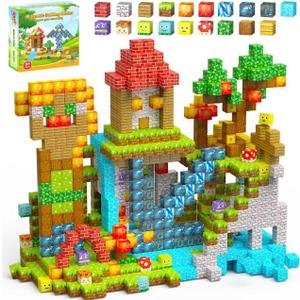 200PCS Magnetic Blocks - Magnetic Building Blocks Set, Classroom Must Haves Magnet Sensory Autism Toys, Construction Stacking Toys for Kids Boys Girls Age 3+ Years Old