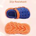 Toddler Kids Clogs Slip on Slide Sandals Slippers for Beach Pool Garden (Kleinblue/Orange)