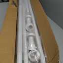 White Tension Curtain Rod 41-166In,Long Outdoor Curtain Rod No Drilling