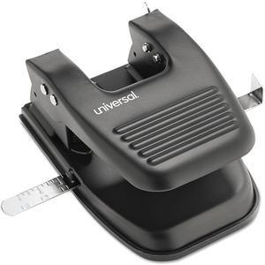 Universal UNV74222 30-Sheet Two 9/32 in. Hole Punch - Black
