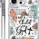 for iPhone 13/14 Case [Compatible with Magsafe],Girls Women Clear Magnetic Case Silicone Shockproof Protective Cover with Pattern Bible Verses