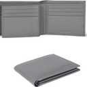 ESTALON Thin Leather Wallet For Men | Minimalist Design | Multiple Card Holder | RFID Blocked (Grey1)