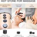 Hot Stones Massage Warmer Kit, 14 PCS Hot Stones Massage Set and Heater Kit, Electric Rocks Basalt Stone Massager for Professional Therapy/Home SPA Use 110V (Small Size)