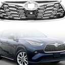 GXARTS Black Upper Front Bumper Grille Assembly 531010E330 Compatible with Toyota Highlander 2020-2022