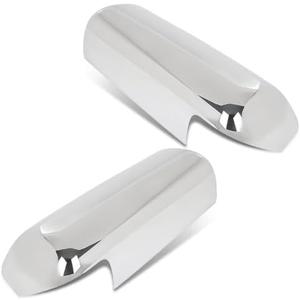 LQI Door Mirror Cover Driver Left & Right Passenger Side Chrome Compatible with Peterbilt 579 2013-2023 Silver