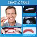 Moldable False Teeth - Veneers Teeth for Women & Men, Silicone Dentures Set for Both Upper and Lower, Temporary Dentures DIY at Home Within Minutes Fix Your Smile
