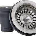 Highpoint Stainless Steel Drain for Thick Fireclay Sinks - 4.5