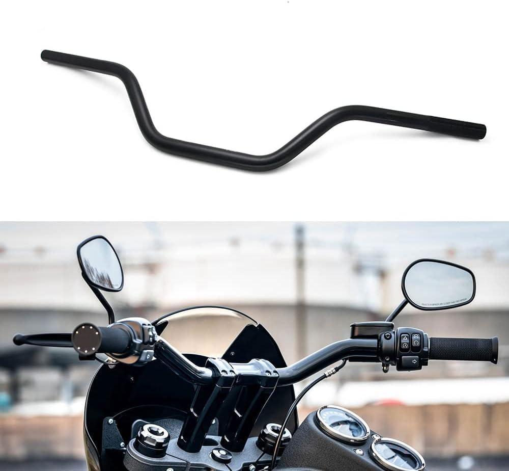 Motorcycle Handlebar 7/8" 22mm Cafe Racer Handlebars Drag Bars Universal For Cafe Race Bobber Motocross Dirt Pit Bike ATV Ebike Mini Bike Black
