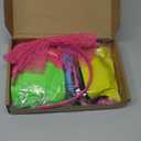 ZhouBoat 5Pcs 80s Accessories for Women, Neon Costume Set with 80s Fanny Pack Hairband Fishnet Gloves Earrings Socks for Halloween Themed Party