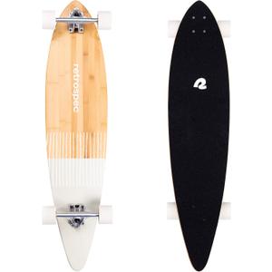 Retrospec Zed Pintail & Cruiser Longboard Adult Skateboard - 44in Bamboo & Canadian Maple Deck with ABEC-7 Bearings, 70mm PU Wheels for Commuting & Carving (Mojave Stripes)