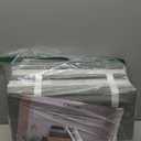 Criusia 12 Pack Large Storage Baskets for Shelves | Fabric Closet Organizers and Storage Bins with Handles for Home Organization | Decorative Collapsible Basket for Organizing Clothes Toy Nursery (12pcs - Rectangular 14"x10"x9.5", White with Grey)