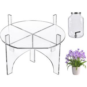 Kingrol Acrylic Drink Dispenser Stand for 6-7.9" Jugs/Pitchers, Sturdy Party Beverage Holder for Home, Events, Outdoor Use, Multi-Purpose Drink Stand for Pitchers, Plants, Cakes