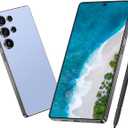 I25 Ultra 5G Unlocked Smartphone,12GB+512GB 7000mAh Fully Cell Phone for Android 14, 6.99" HD Screen Unlocked Cell Phone, 68MP+108MP Dual Camera/Dual SIM/Fingerprint Lock/Face (Titanium Blue)