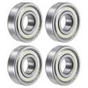 uxcell 6305ZZ Deep Groove Ball Bearings 25mm Bore 62mm OD 17mm Thick Double Shielded Chrome Steel 4pcs
