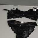 Exy Seamless Bra and Panty Set Metal Button Underwear Solid Prone Inside Clothes Ladies Lined Bra, Large